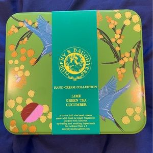 Murphy&Daughters Gift Set of 3 full size hand creams in a Luxe Tin- Lime Design